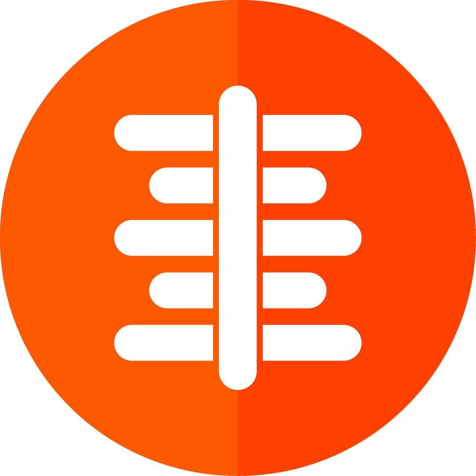Center Align Glyph Red Circle Icon vector