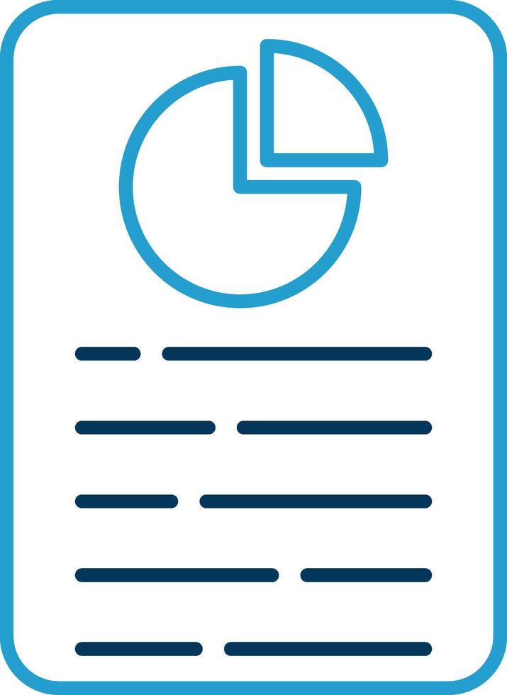 Report Line Blue Two Color Icon vector