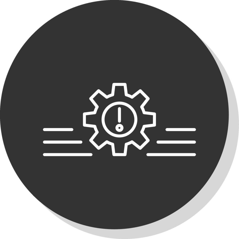 Risk Management Line Grey Circle Icon vector