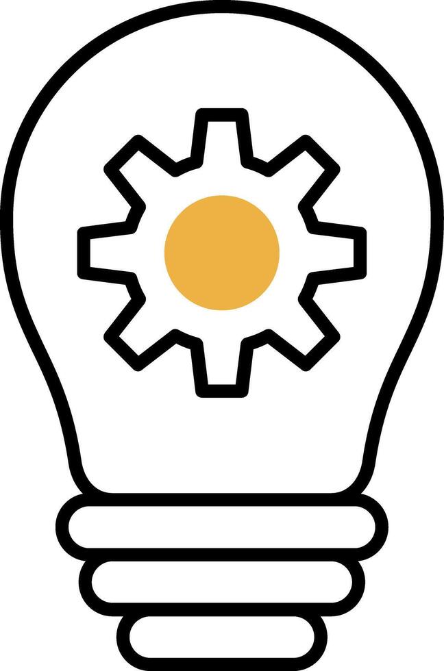 idea desollado lleno icono vector