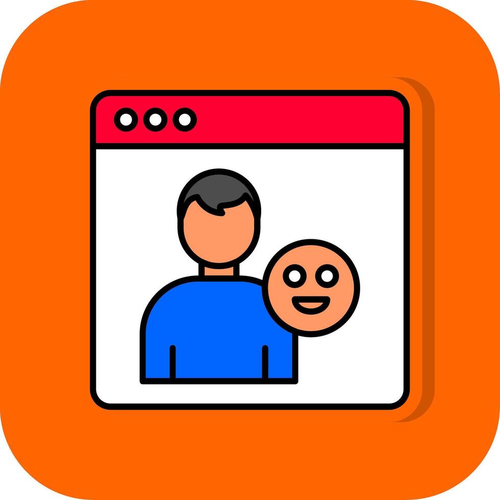 Patient Filled Orange background Icon vector