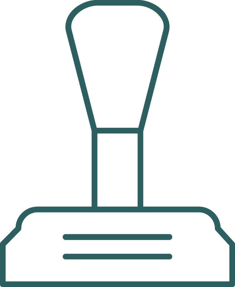 Gear Stick Line Gradient Round Corner Icon vector