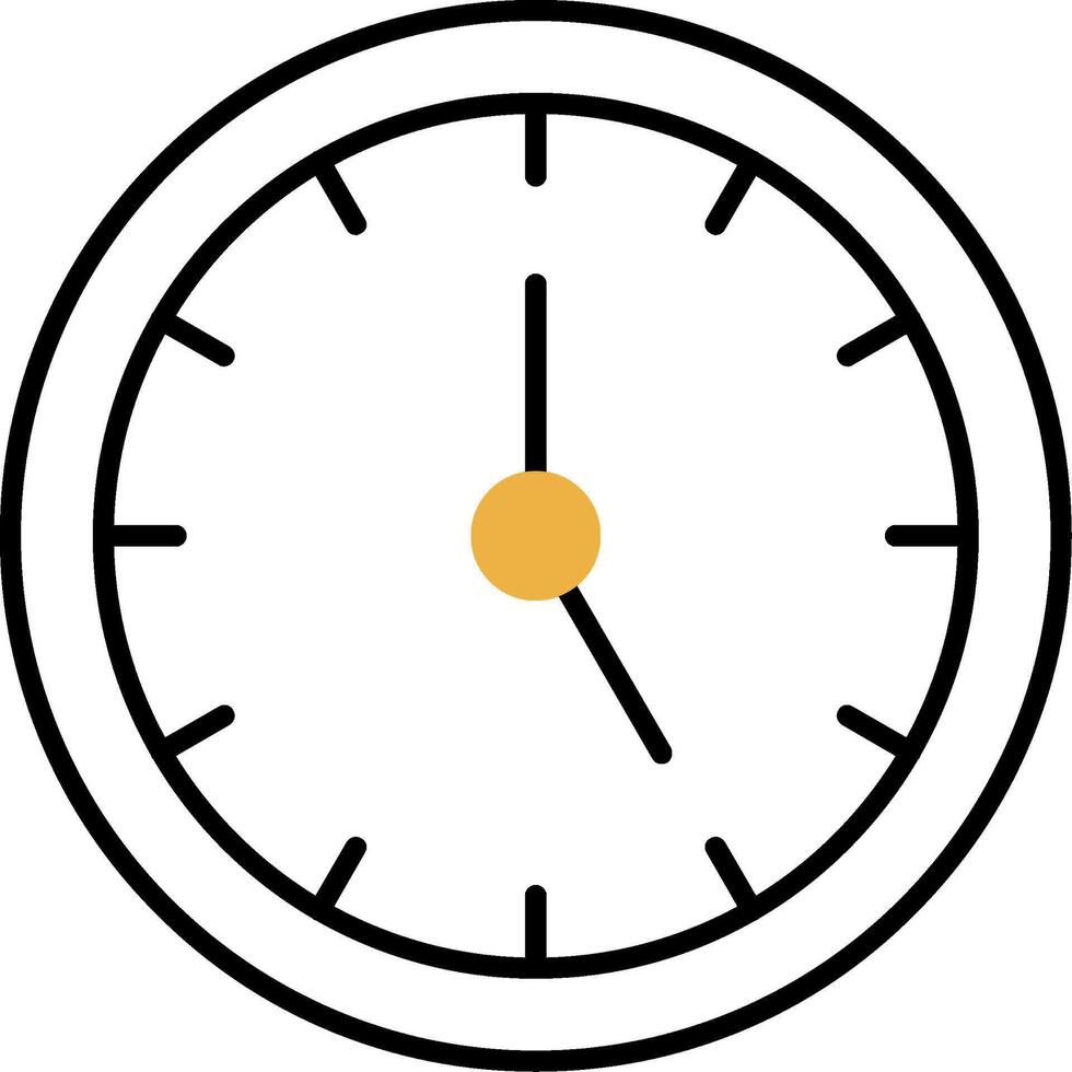 Time Management Skined Filled Icon vector