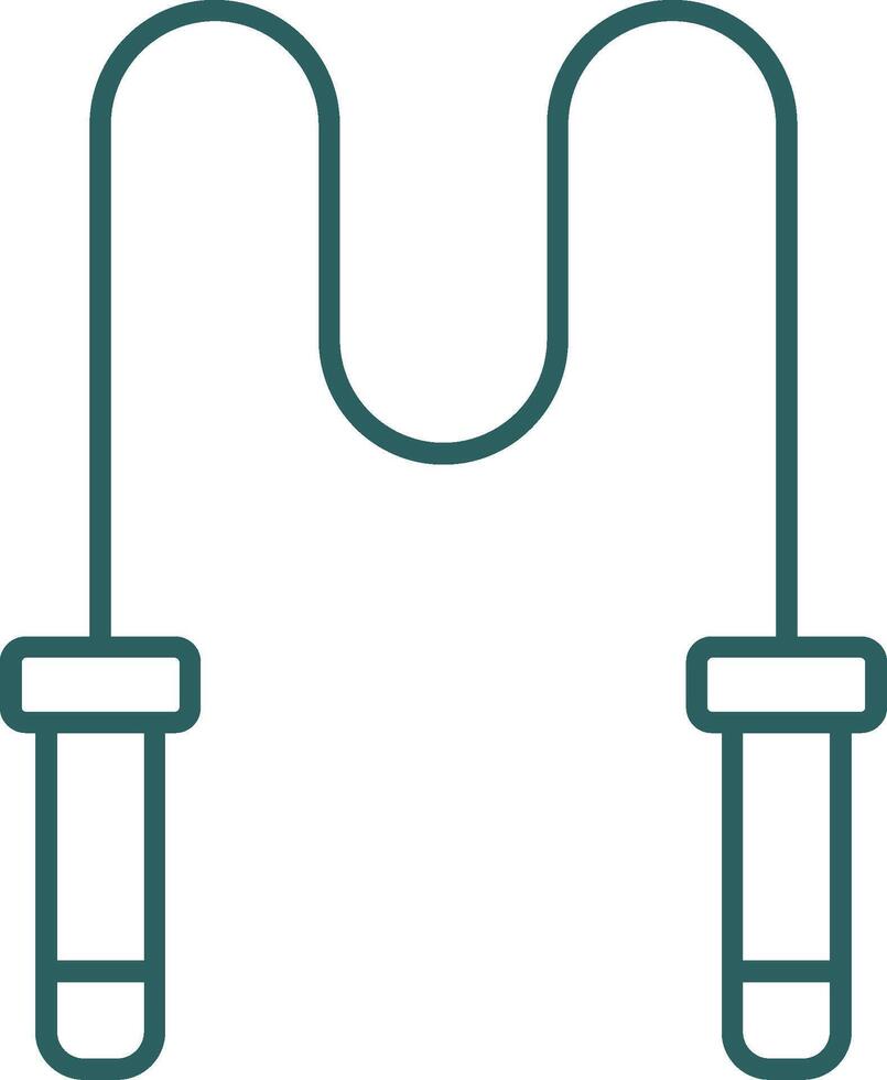 Skipping Rope Line Gradient Round Corner Icon vector