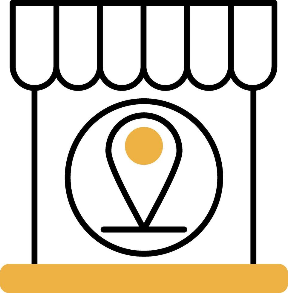 Adress Skined Filled Icon vector