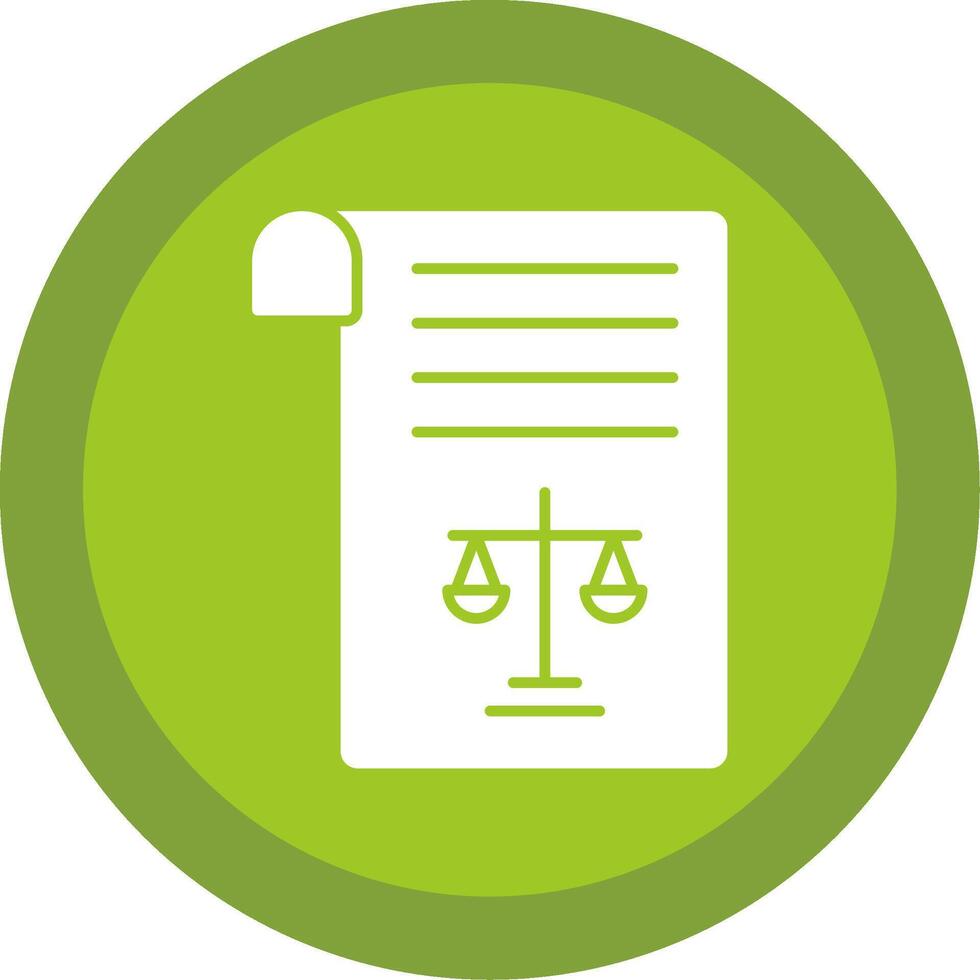 Legal Document Glyph Multi Circle Icon vector