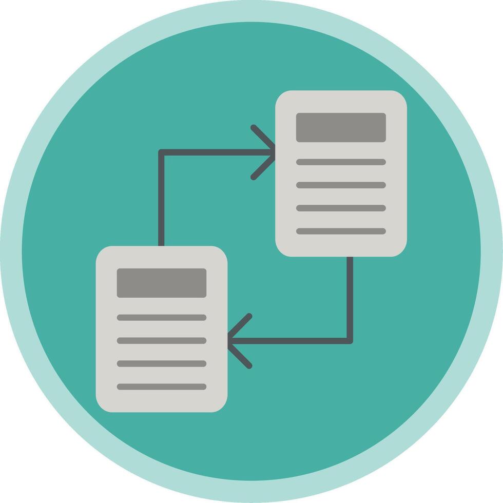 File Sharing Flat Multi Circle Icon vector