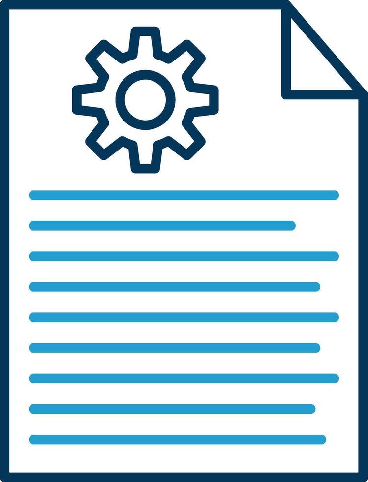 Report Line Blue Two Color Icon vector