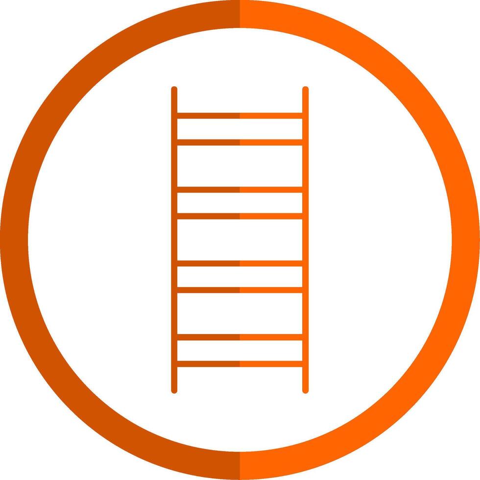 Ladder Line Orange Circle Icon vector