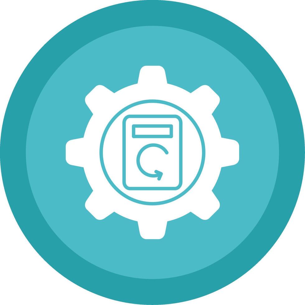 Process Data Glyph Multi Circle Icon vector