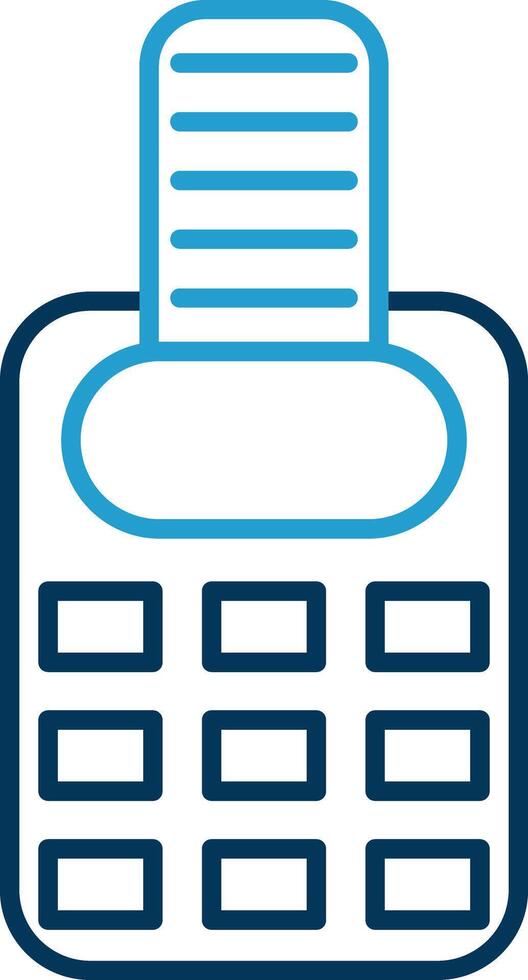Point Of Service Line Blue Two Color Icon vector