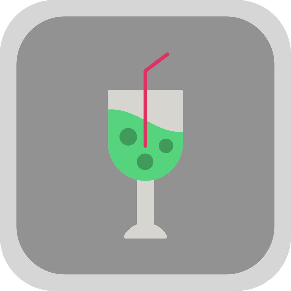 Goblet Flat Round Corner Icon vector