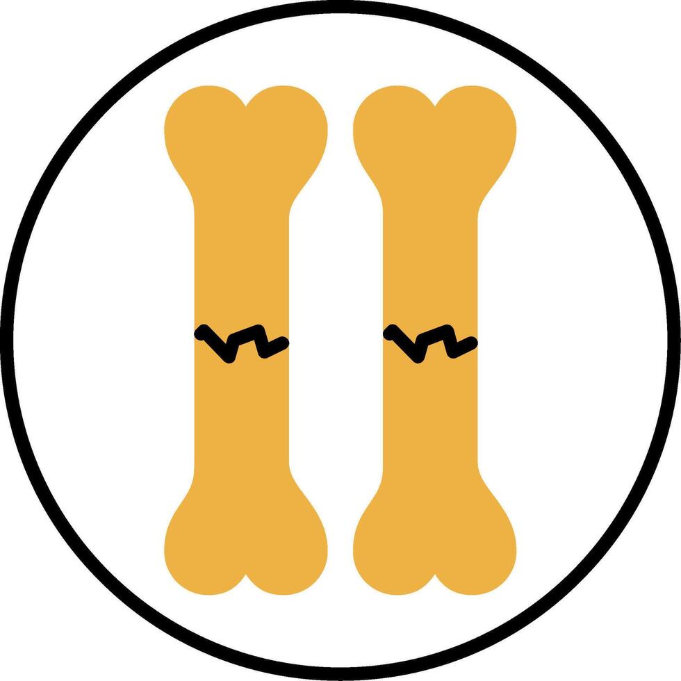 Bone Skined Filled Icon vector