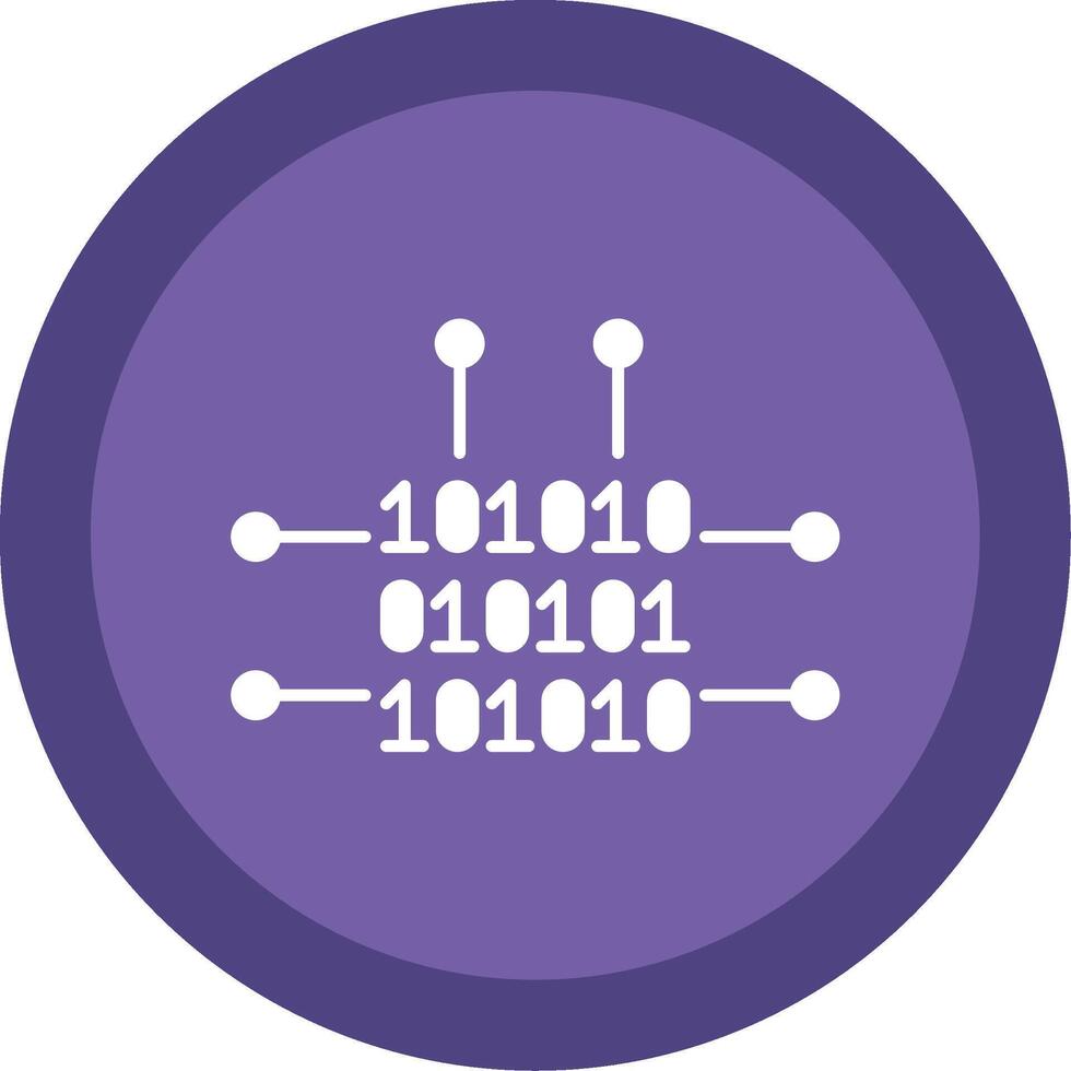 Binary Code Glyph Multi Circle Icon vector