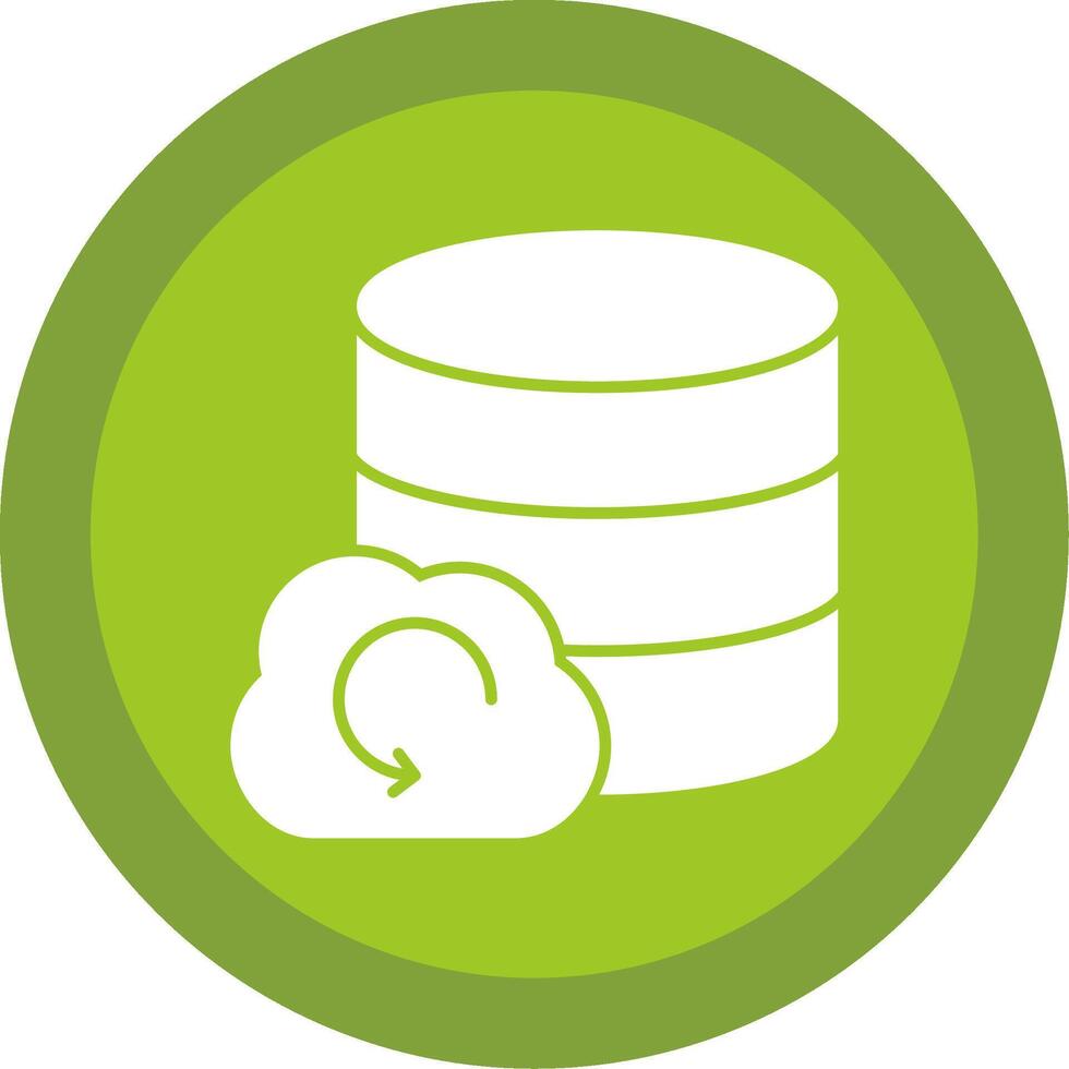 Backup Glyph Multi Circle Icon vector