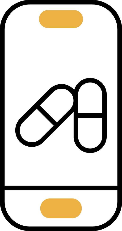 Smartphone Skined Filled Icon vector