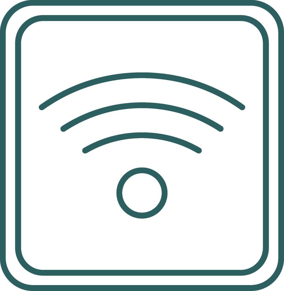 Wifi Line Gradient Round Corner Icon vector