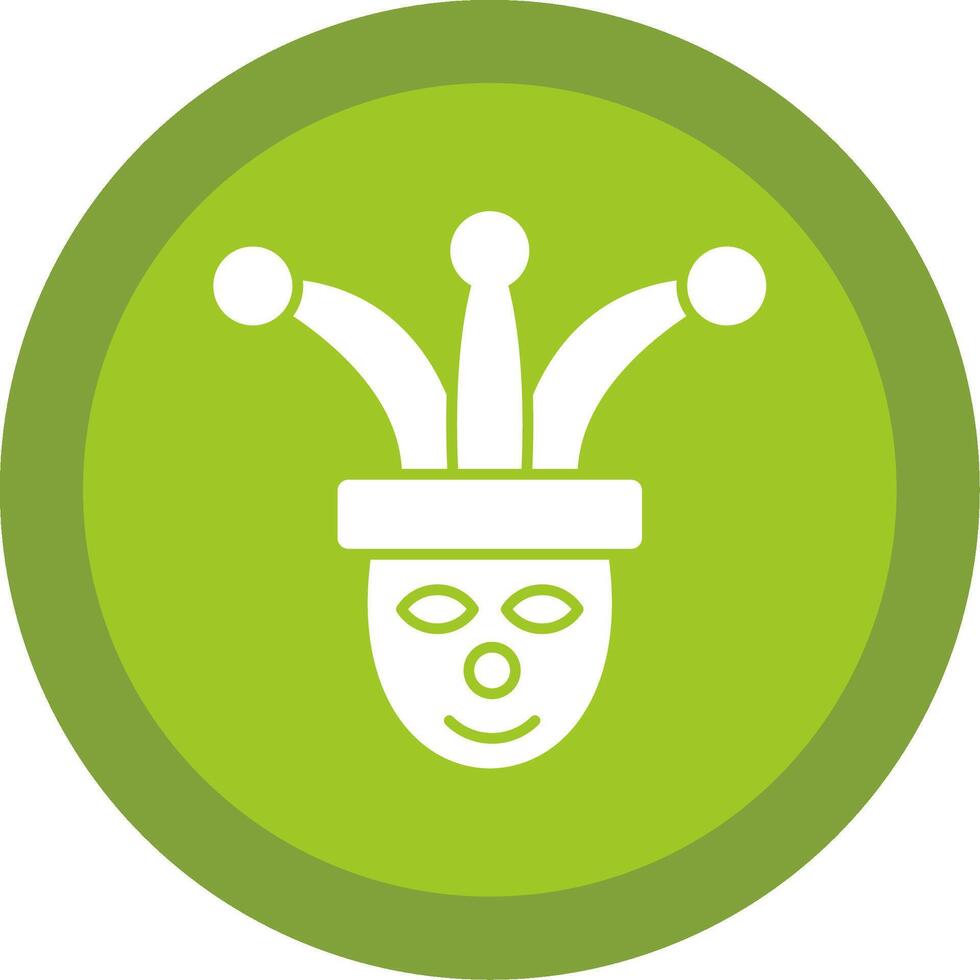 Jester Glyph Multi Circle Icon vector