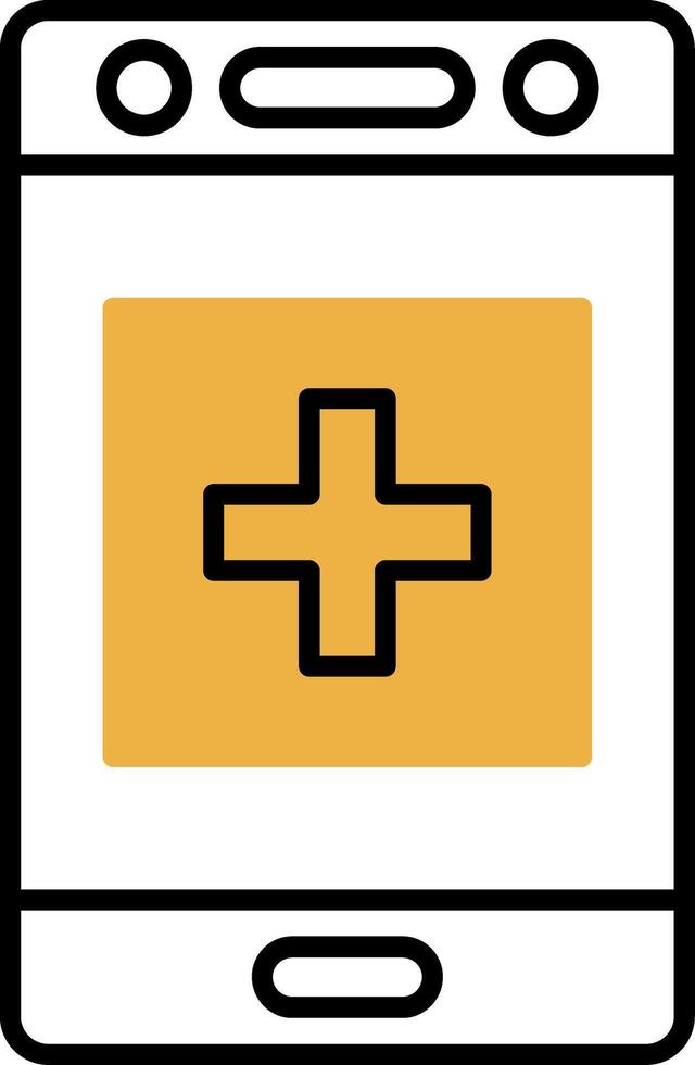 Health Skined Filled Icon vector