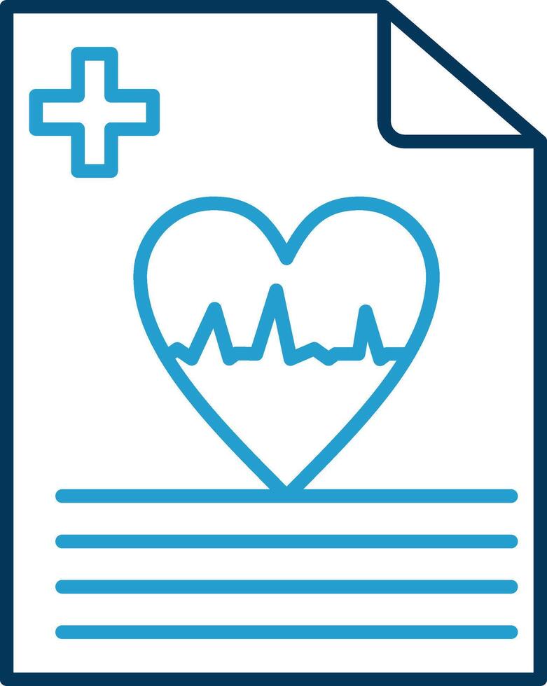 Health Line Blue Two Color Icon vector