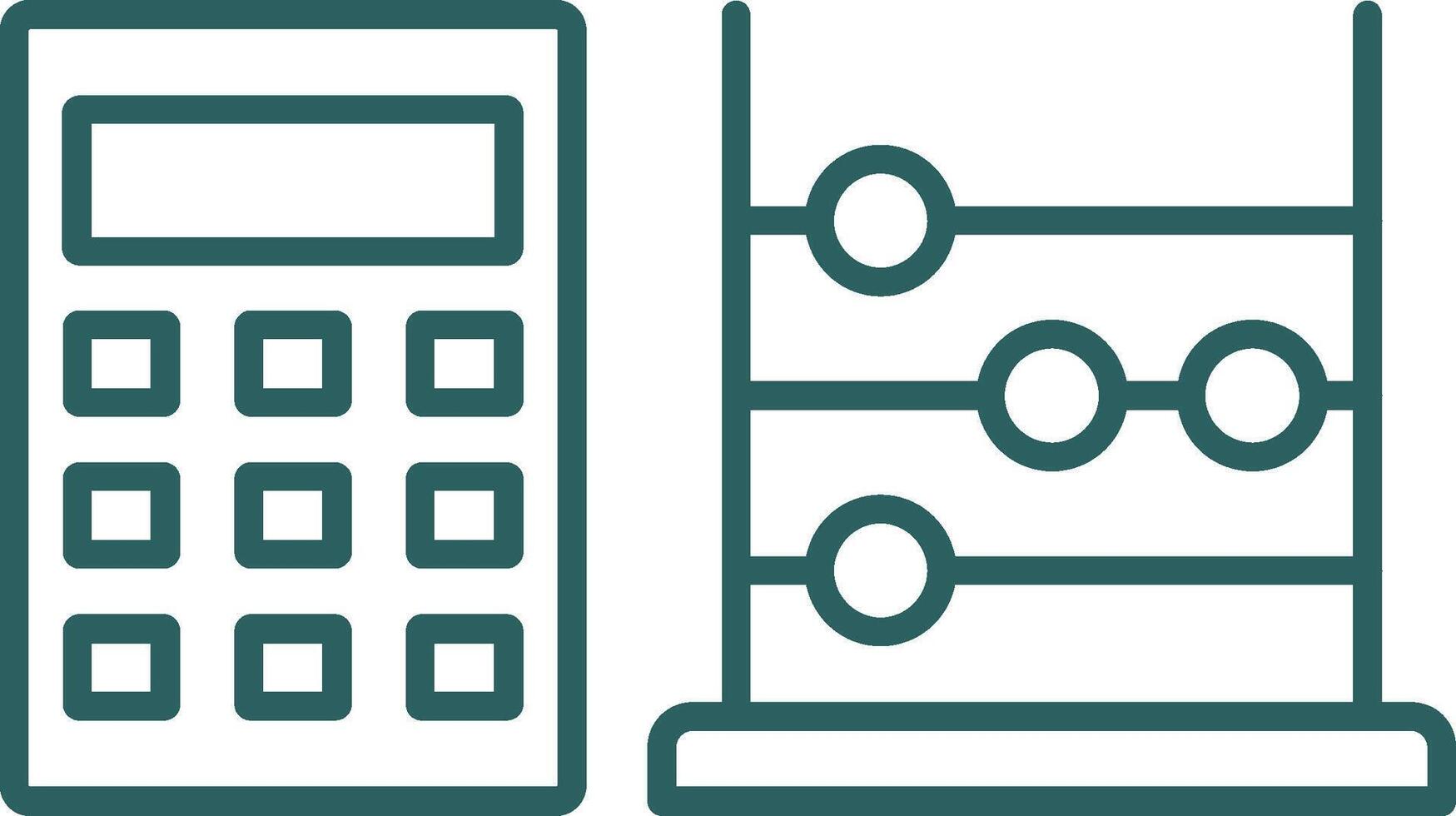 Abacus Line Gradient Round Corner Icon vector
