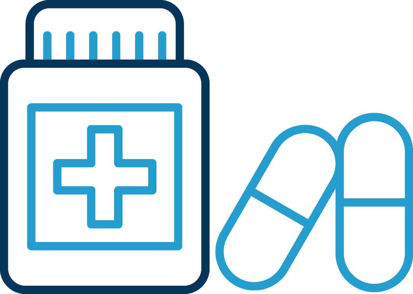 Health Line Blue Two Color Icon vector