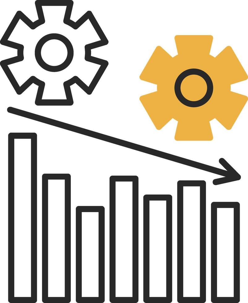 Management Skined Filled Icon vector