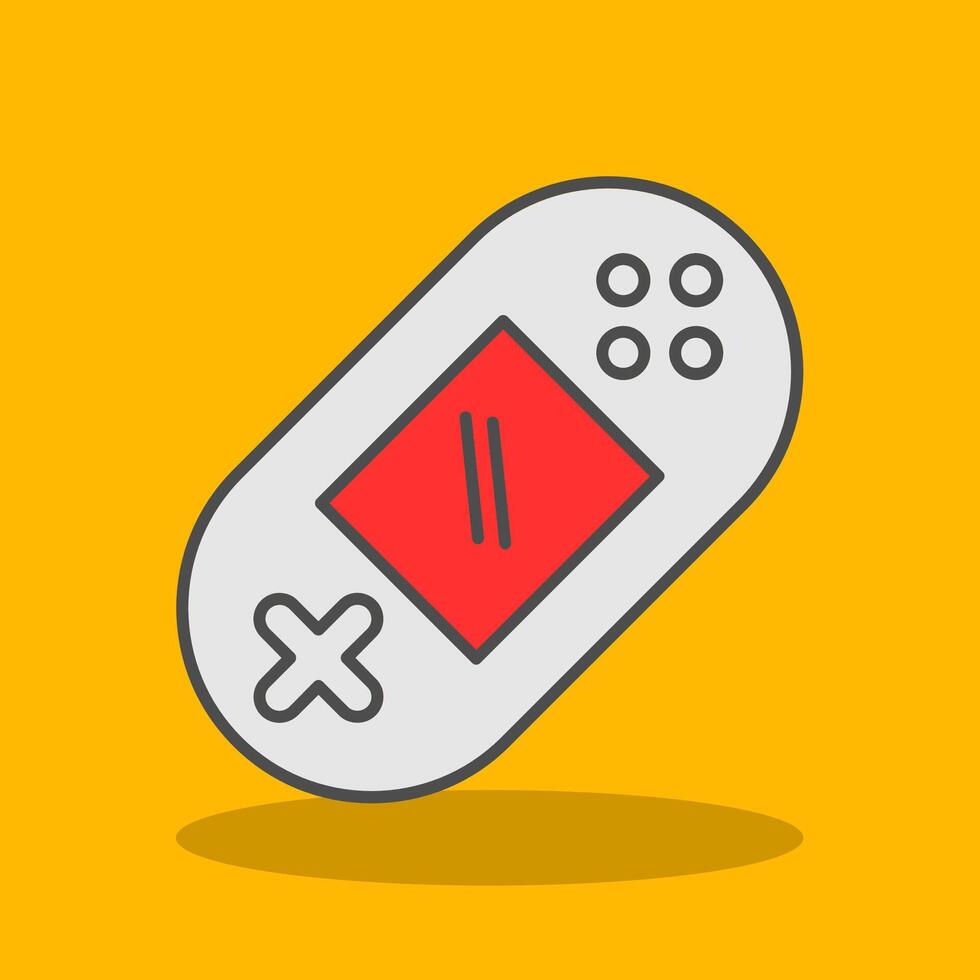 Game Console Filled Shadow Icon vector