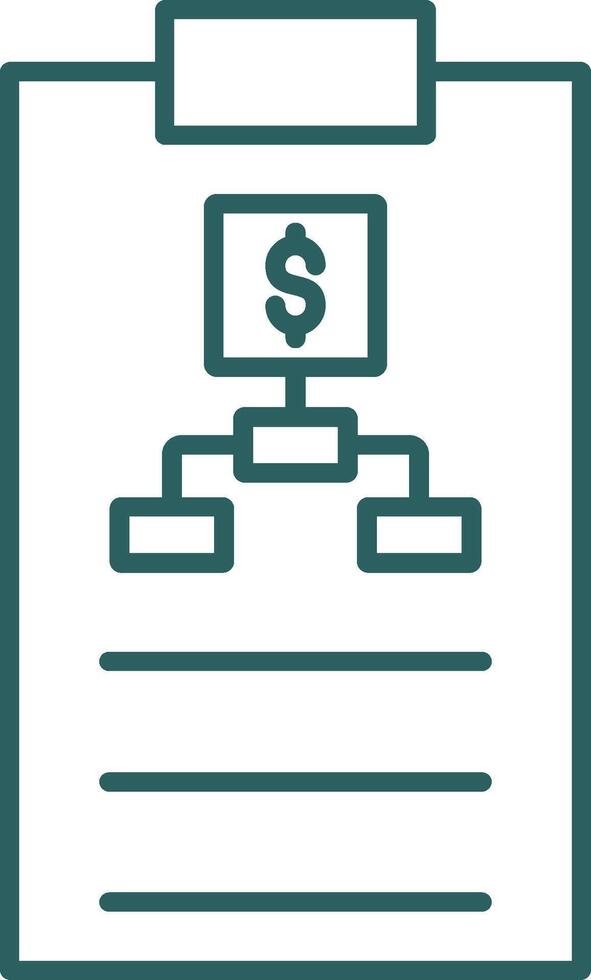 Planing Line Gradient Round Corner Icon vector