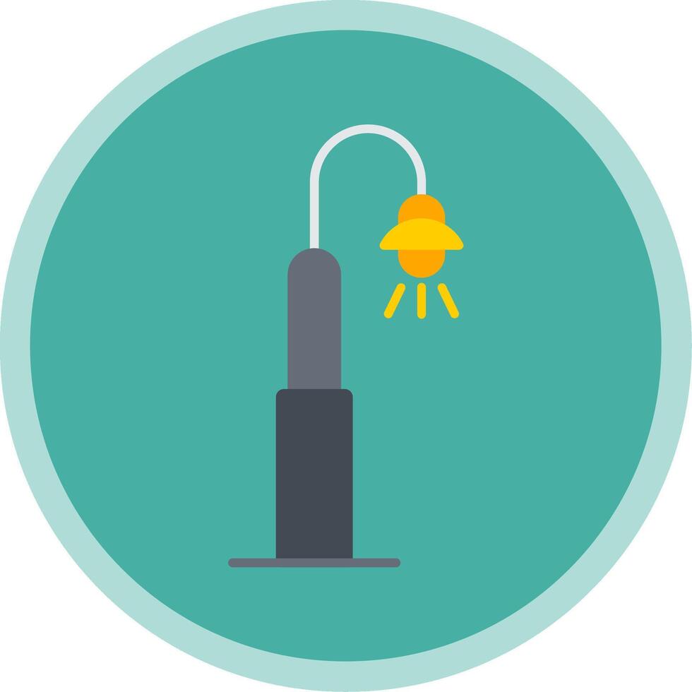 Street Light Flat Multi Circle Icon vector