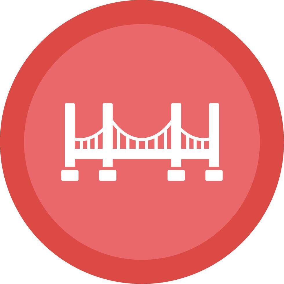 Bridge Glyph Multi Circle Icon vector