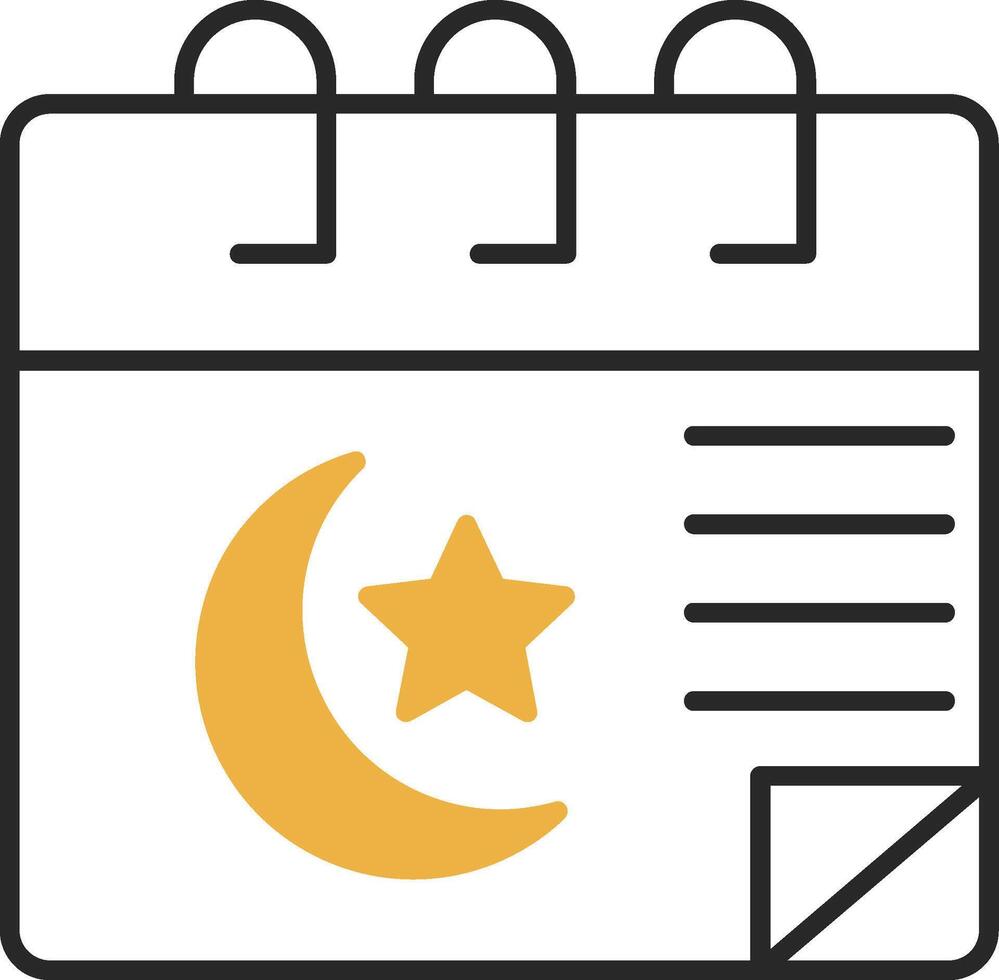 Calendar Skined Filled Icon vector