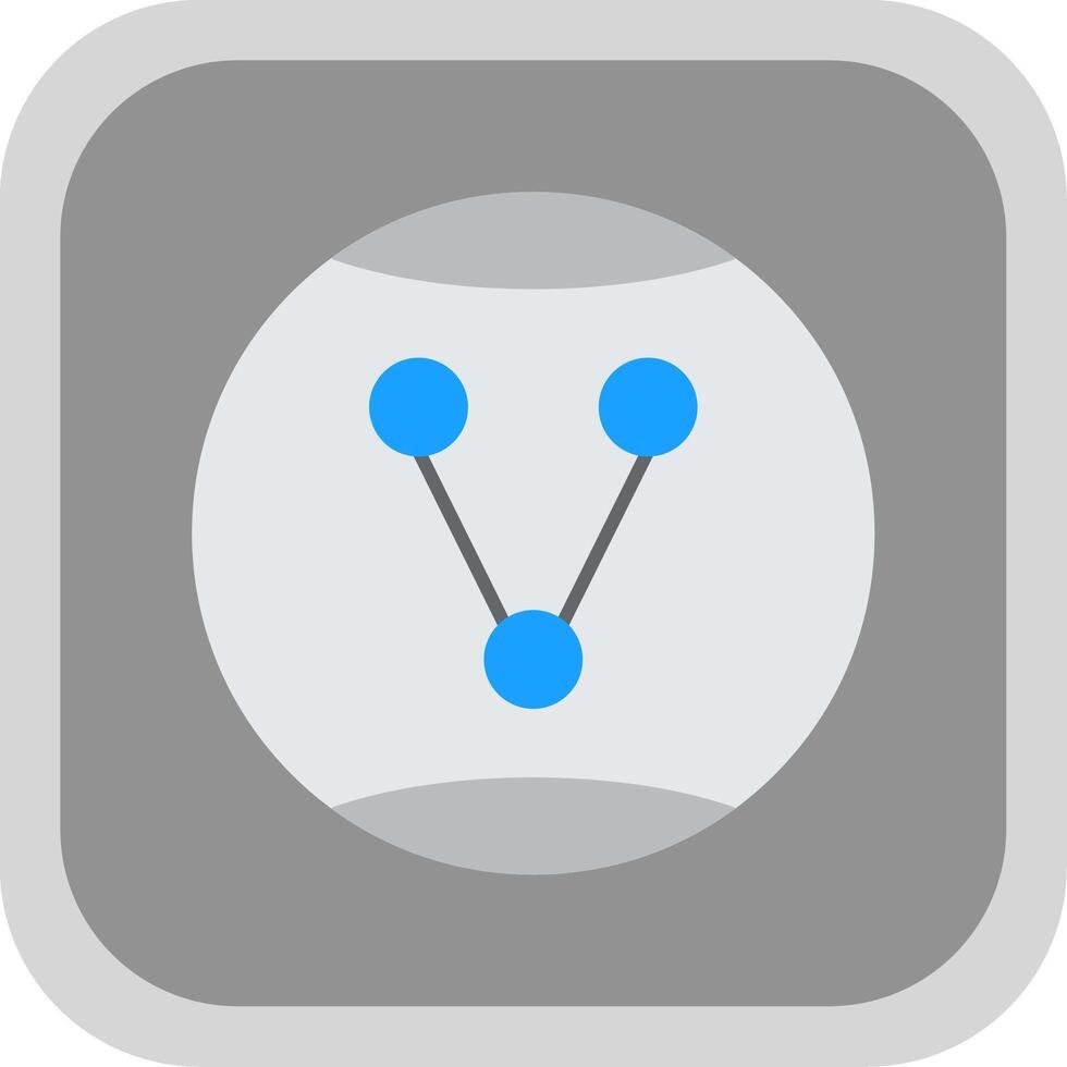 Share Option Flat Round Corner Icon vector