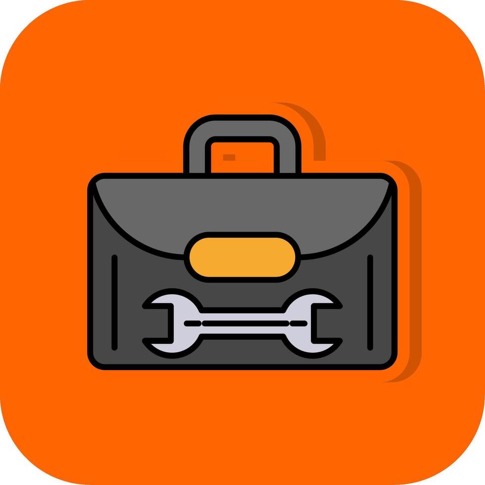 herramienta caja lleno naranja antecedentes icono vector