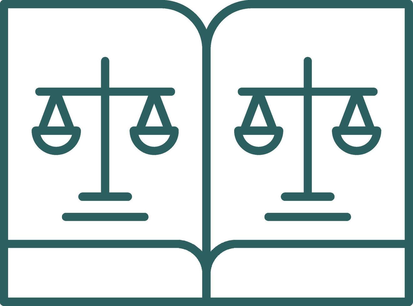 Rules Line Gradient Round Corner Icon vector
