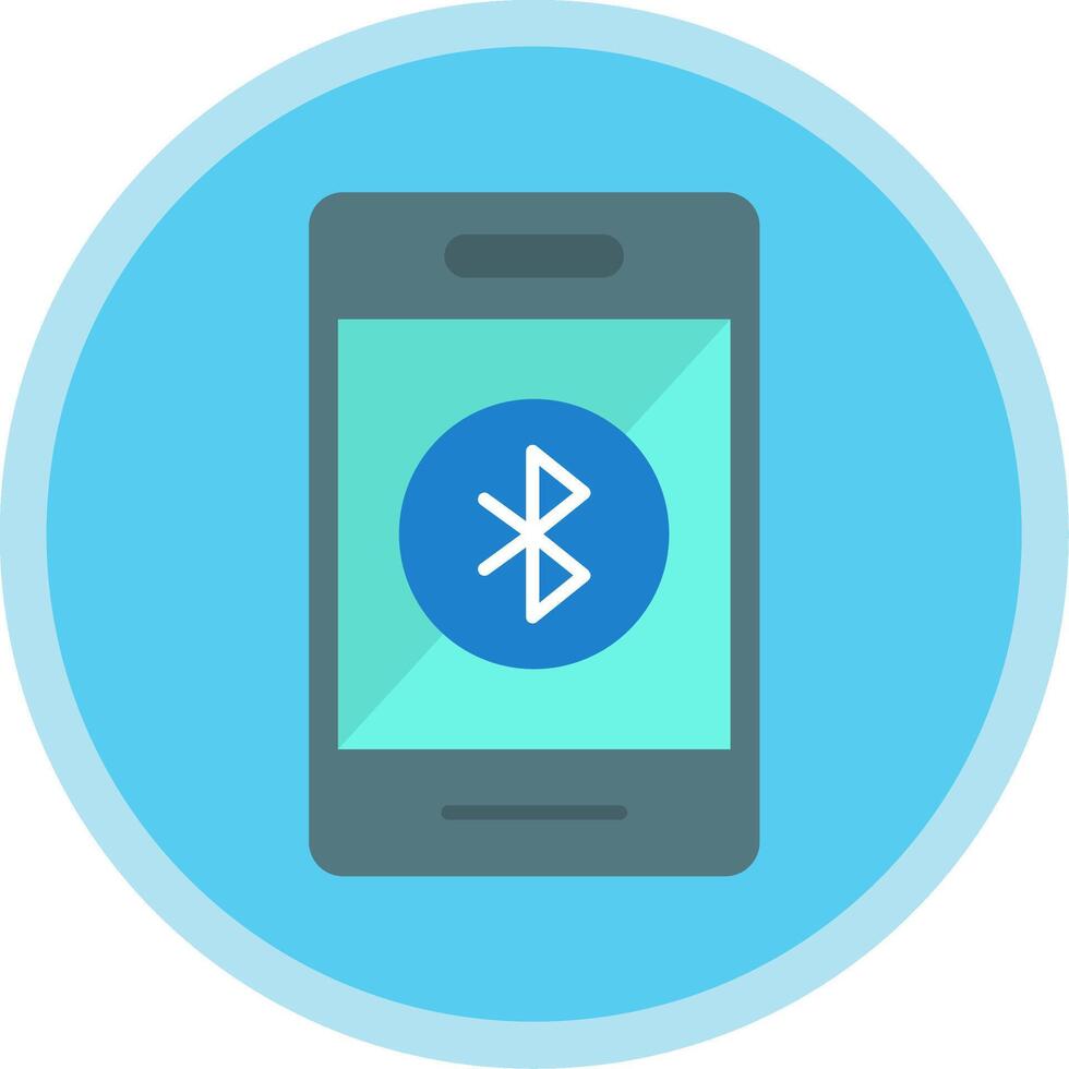 Bluetooth Flat Multi Circle Icon vector