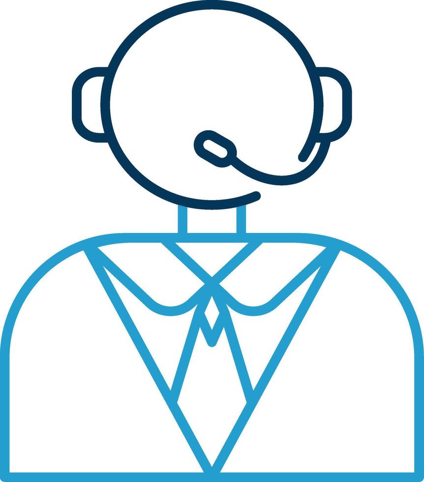Administrator Line Blue Two Color Icon vector