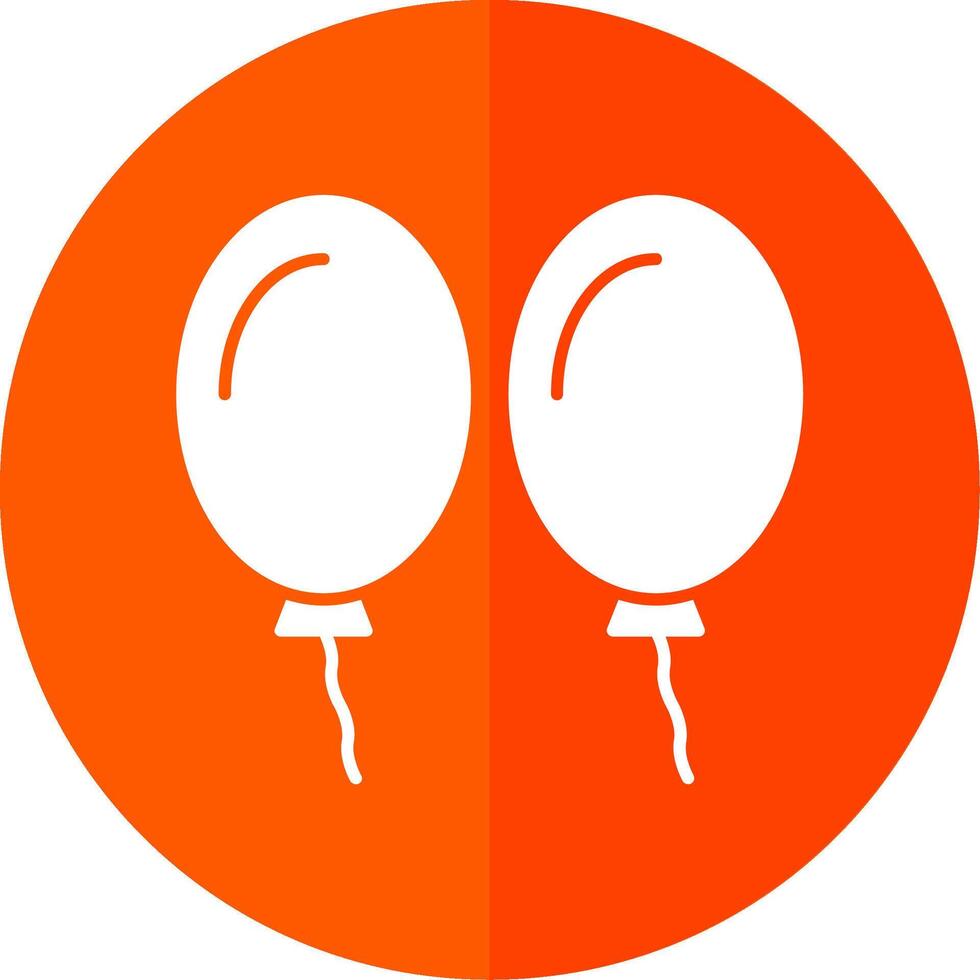 Balloons Glyph Red Circle Icon vector