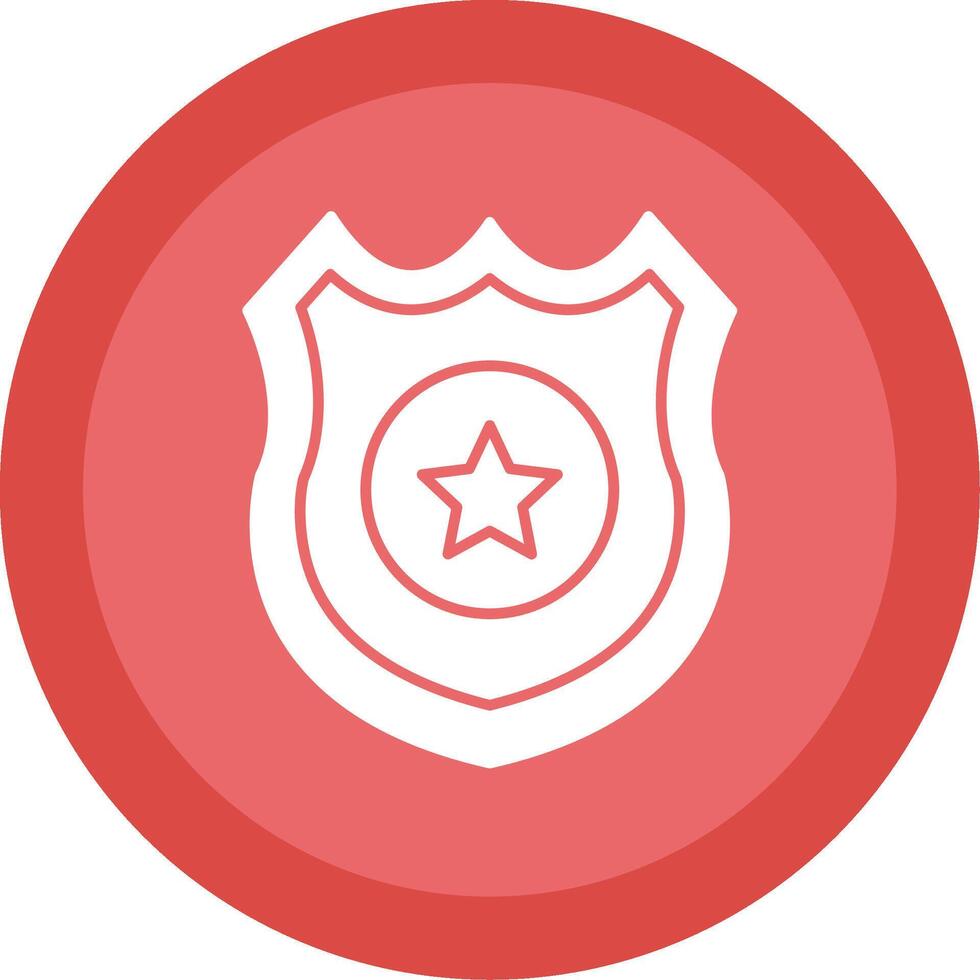 policía Insignia glifo multi circulo icono vector