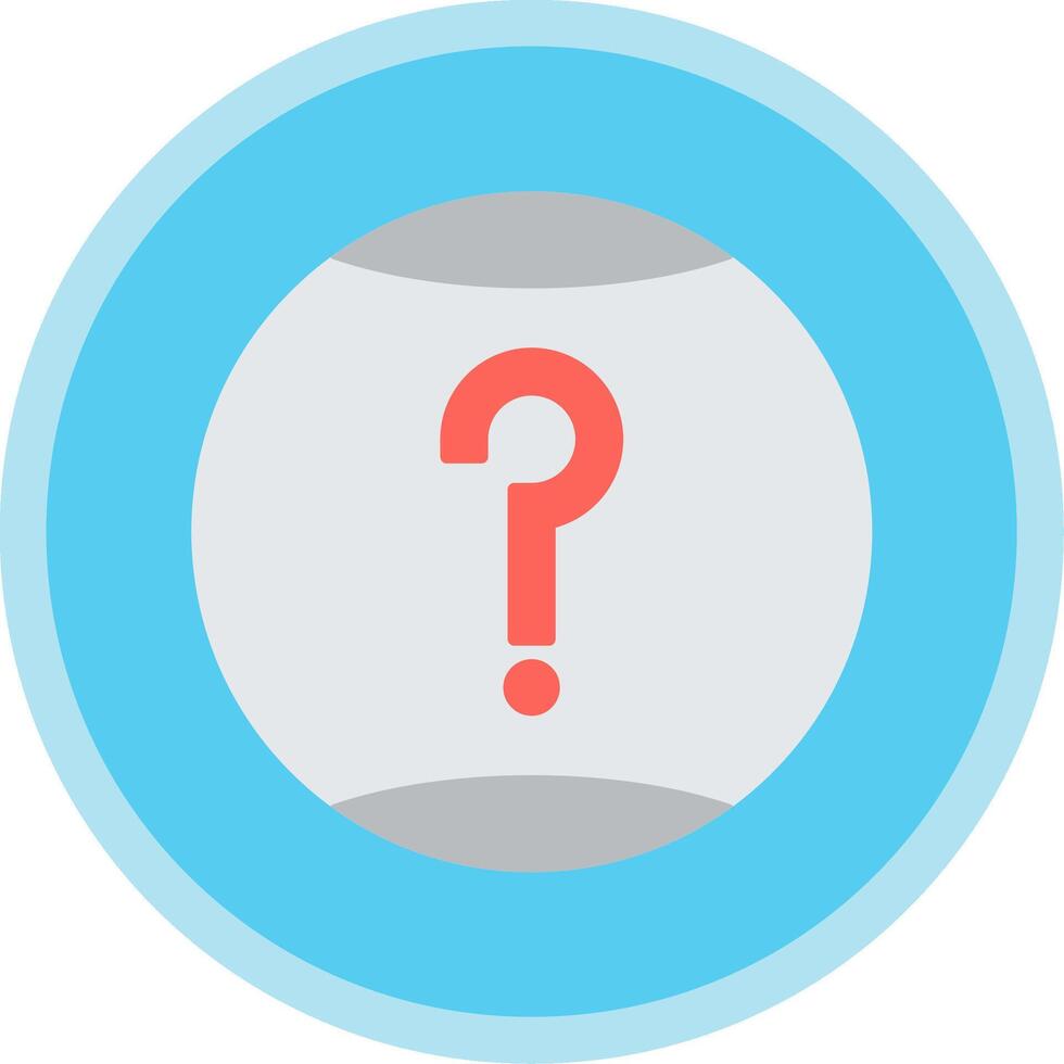 Question Flat Multi Circle Icon vector