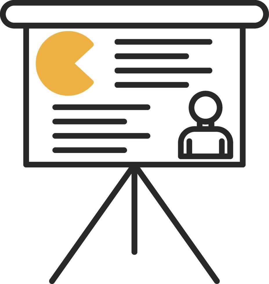 Presentation Skined Filled Icon vector