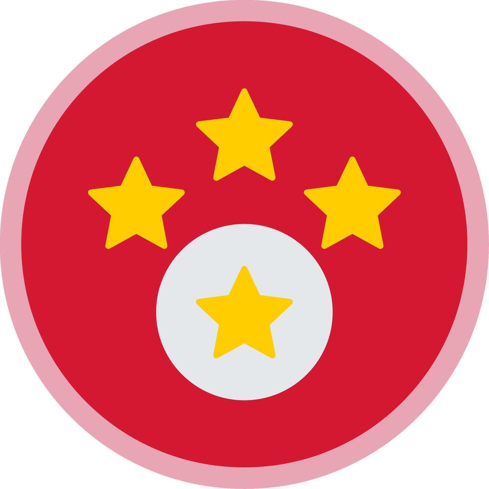 Rating Flat Multi Circle Icon vector