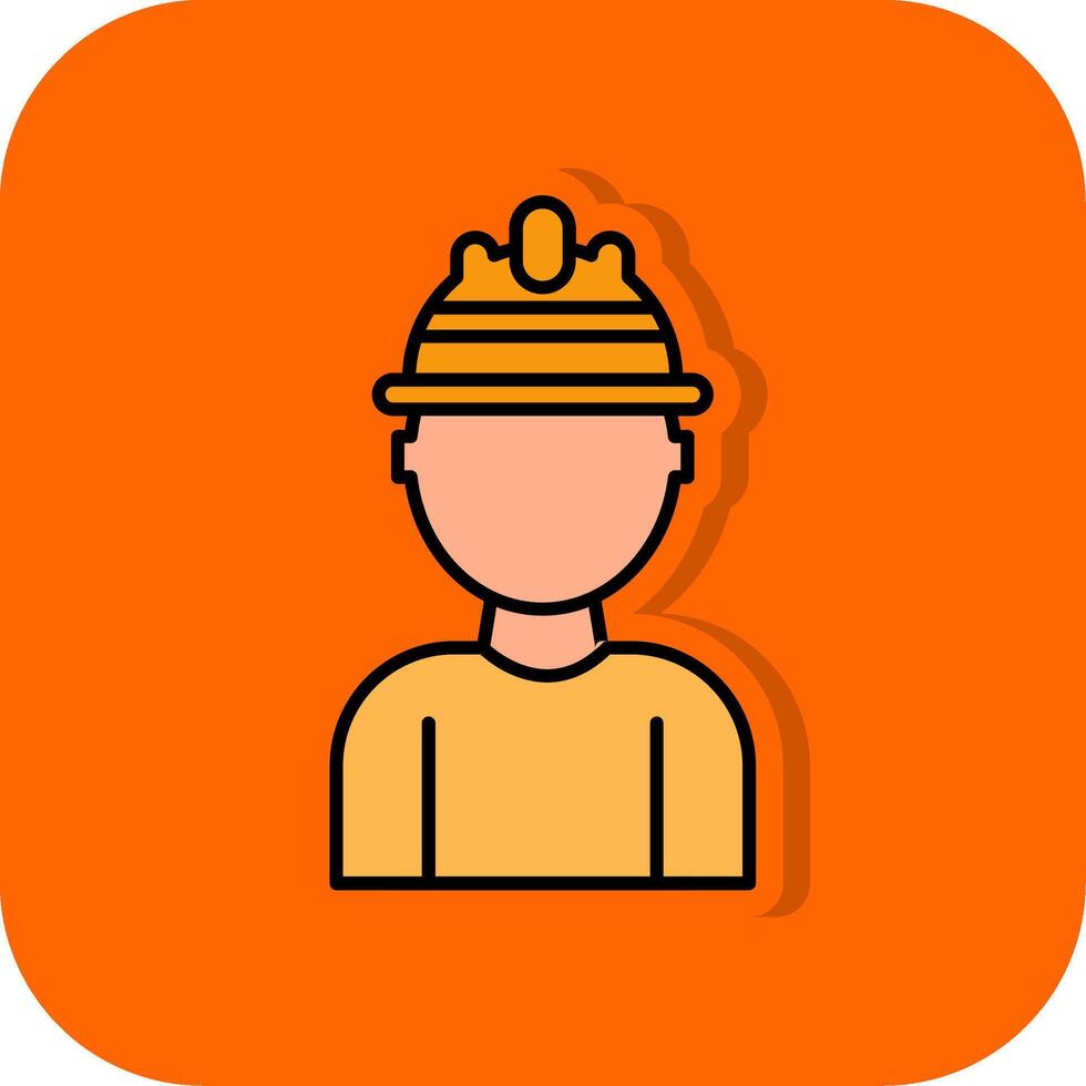 Labor Filled Orange background Icon vector