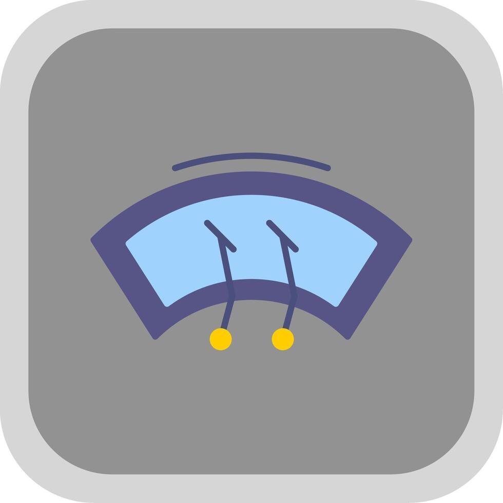 Wiper Flat Round Corner Icon vector