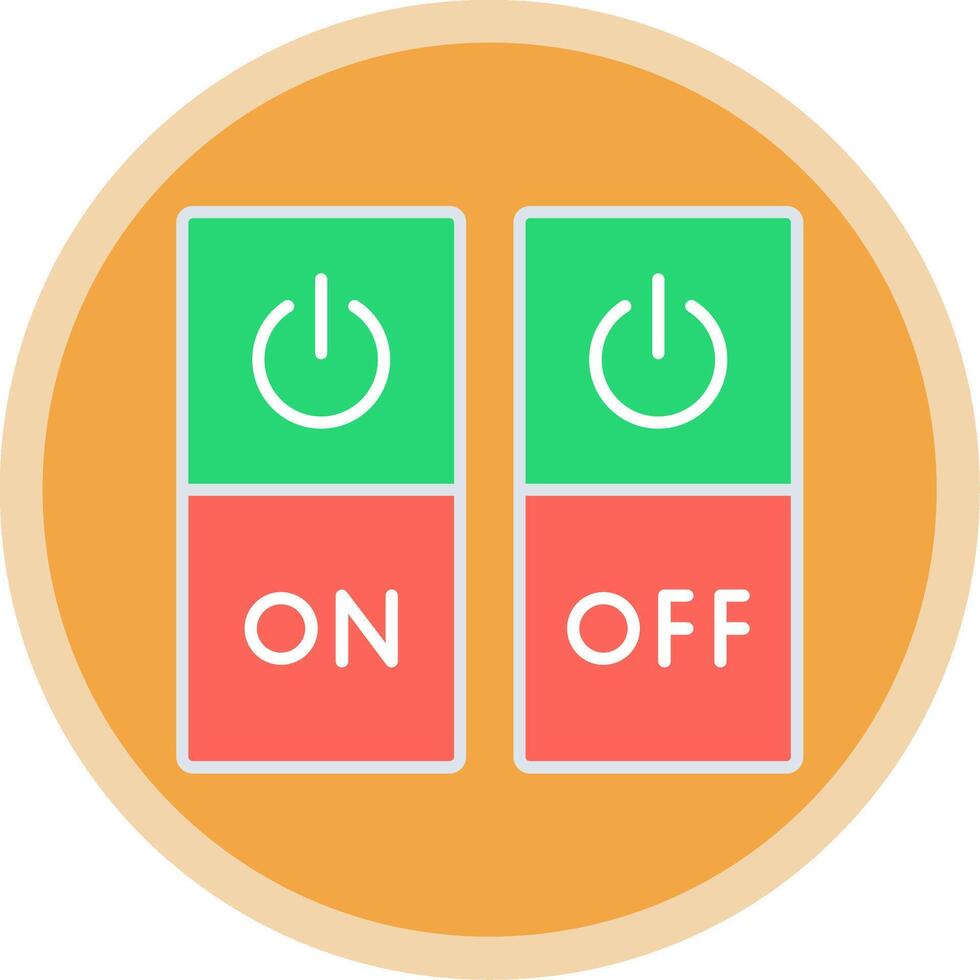 Switch Flat Multi Circle Icon vector