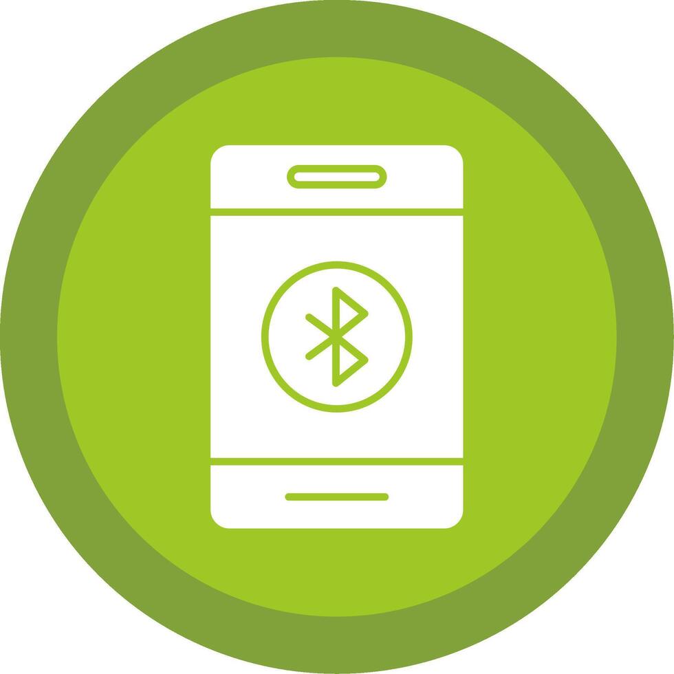 Bluetooth Glyph Multi Circle Icon vector