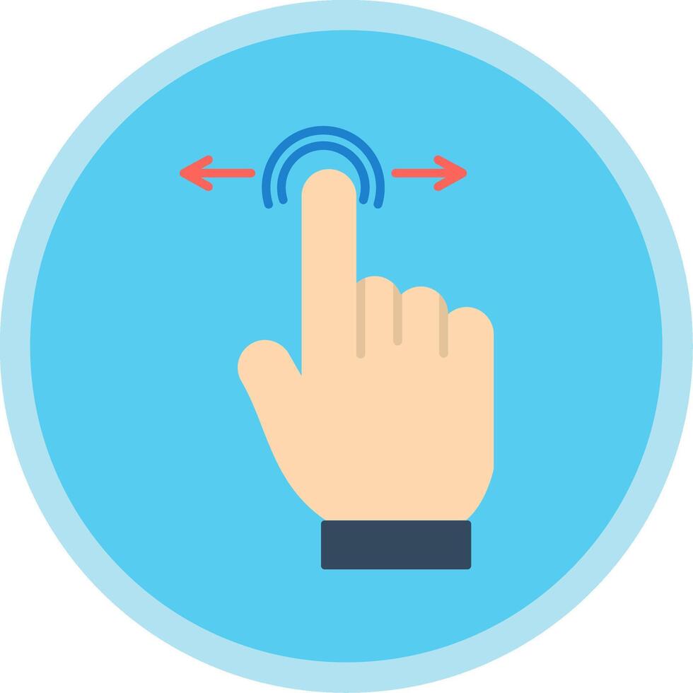 Swipe Flat Multi Circle Icon vector