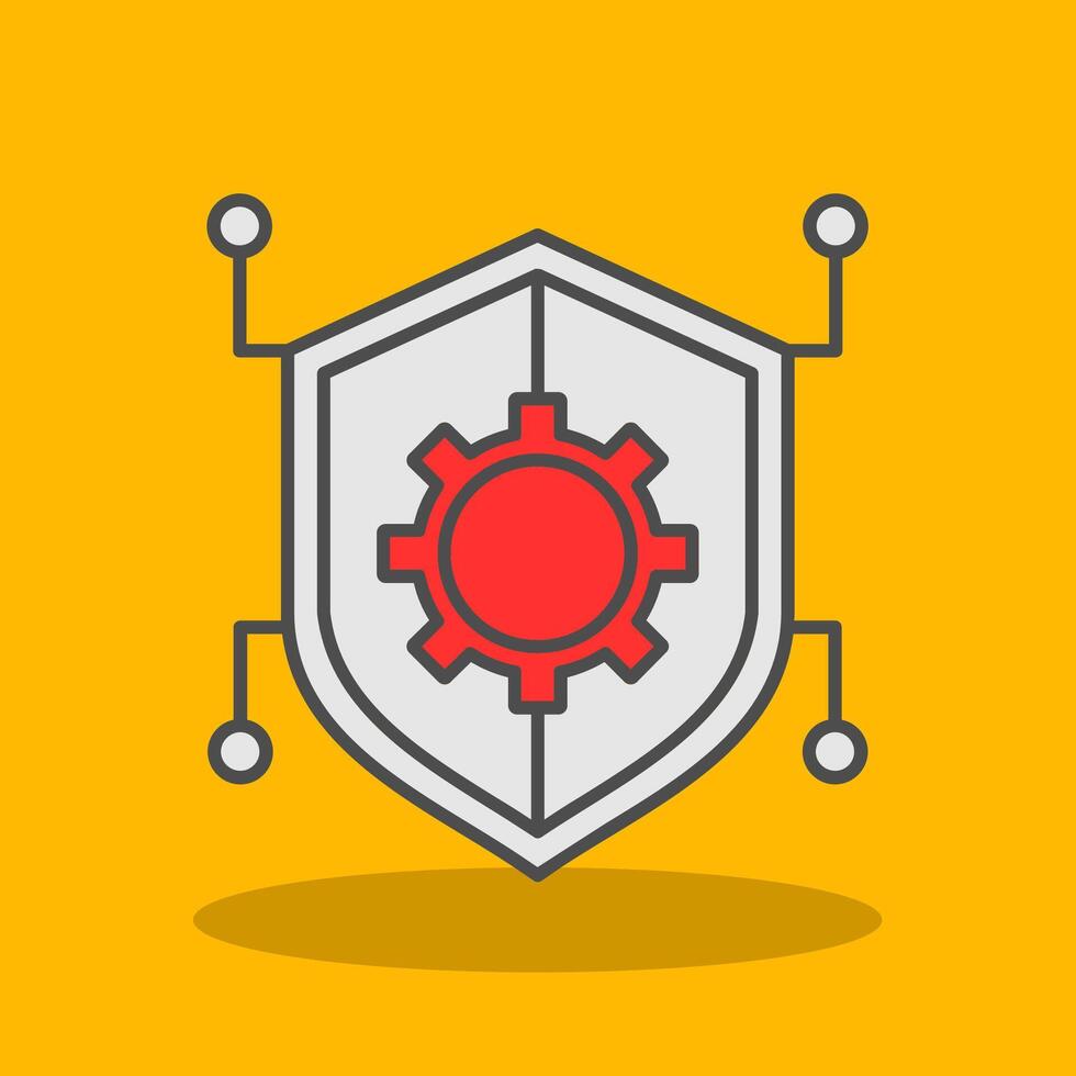 Security Filled Shadow Icon vector