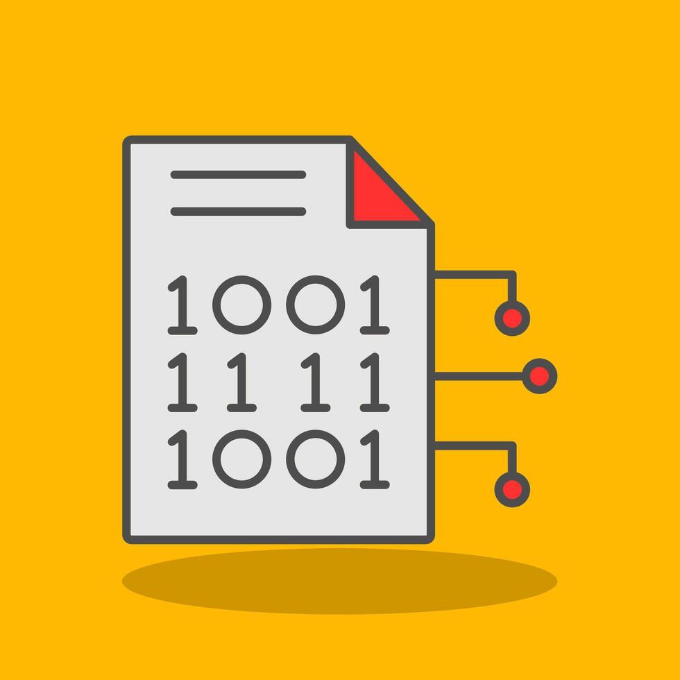 Encryption Data Filled Shadow Icon vector