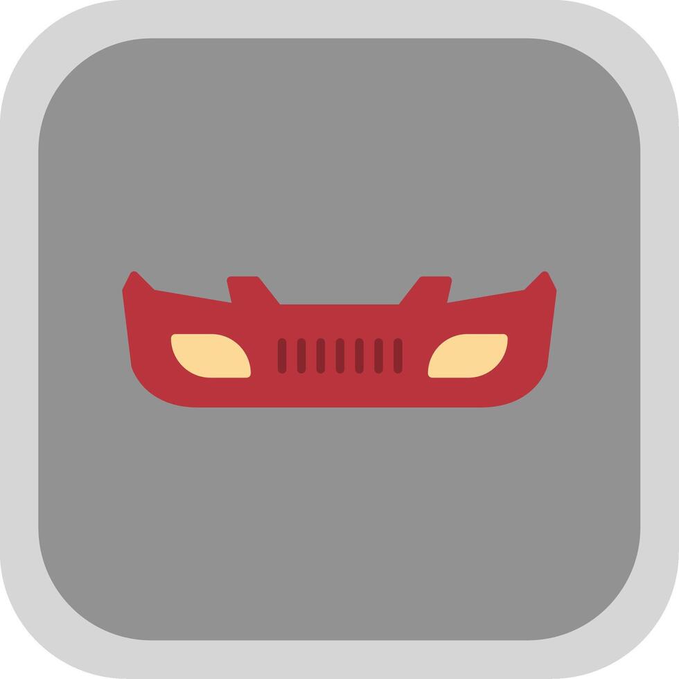 Bumper Flat Round Corner Icon vector